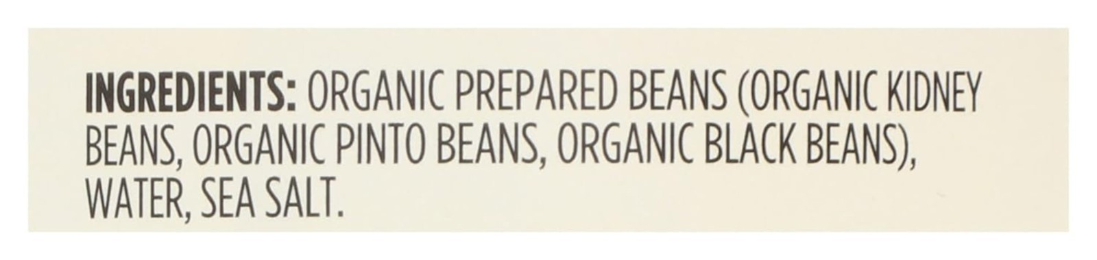 15 Ounce Organic Kidney Pinto Black Beans Low Sodium Whole Beans