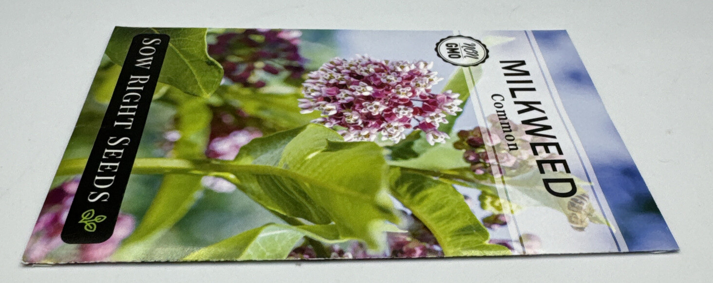 Common Milkweed Flower Seeds Packet 1/2 Gram by Sow Right Seeds. New
