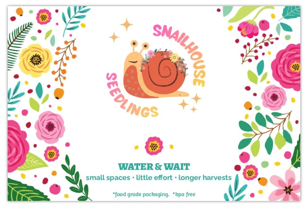 Choose Any 3 Seed Snails- Packed with seeds and ready to grow!