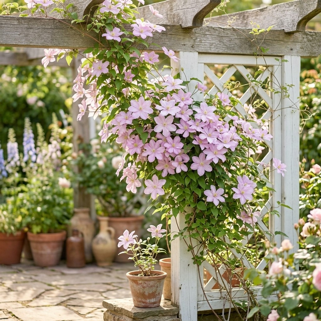 300 Pcs Ornamental Clematis Seeds Climbing Perennial Flower for Balcony Trellis