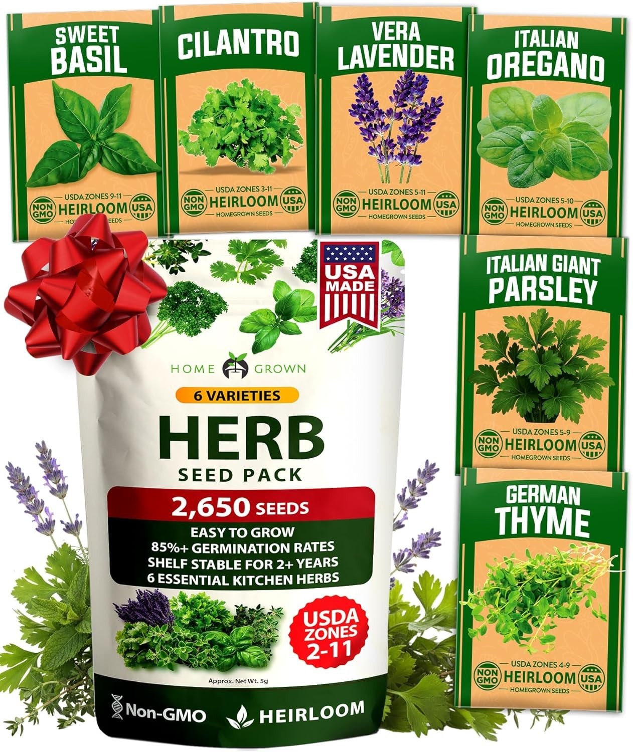 Beginner’s Herb Garden Kit: 6 Seeds with Detailed Growing Instructions