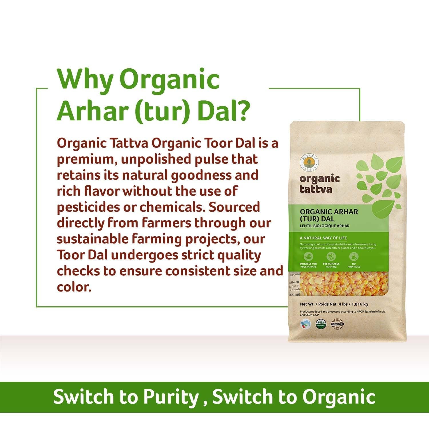 Toor Dal (4 lbs) – Unpolished Organic Tur Dal (Arhar) – Nutritious & Rich in …