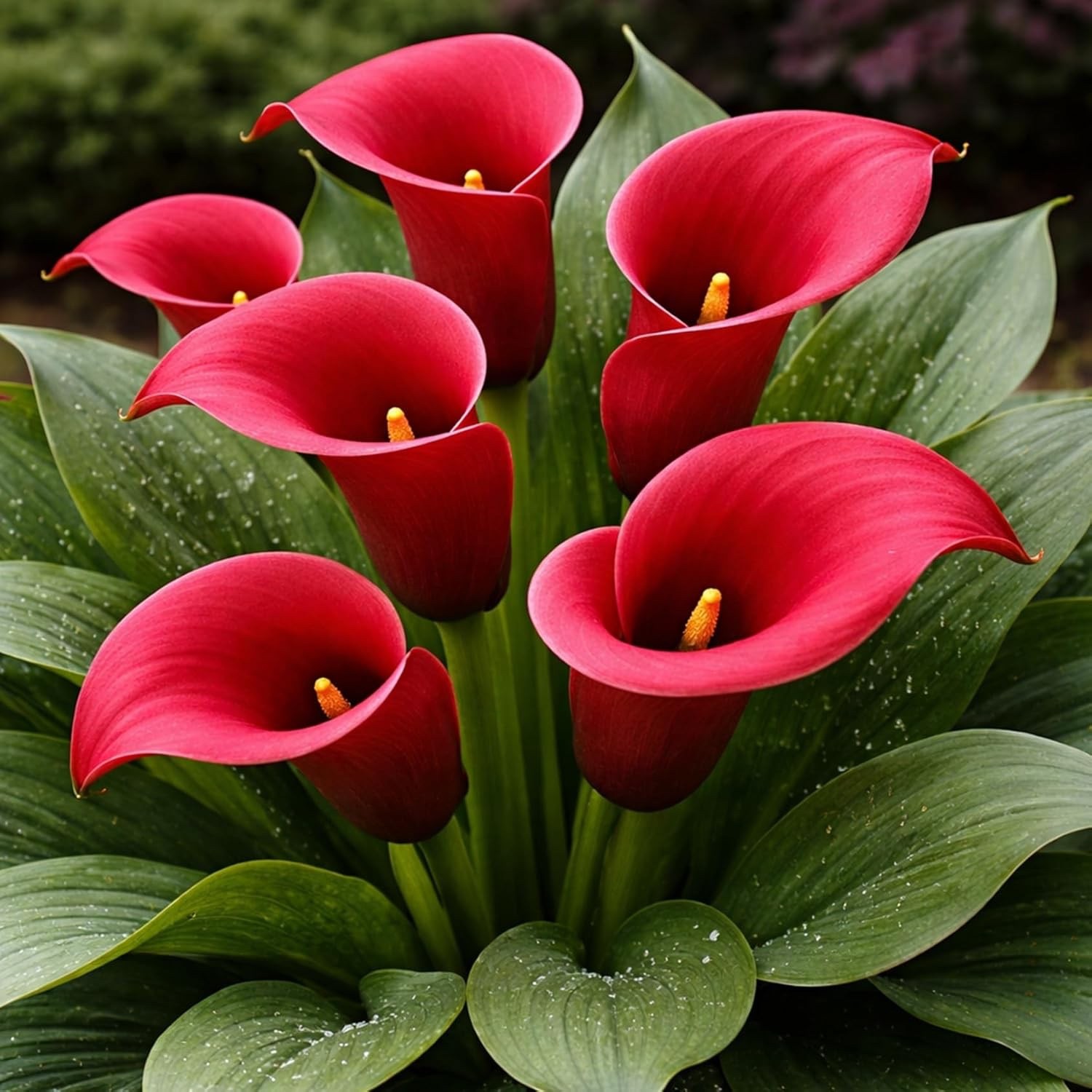 Majestic Red Calla Lily Rhizomes – Premium Flower Bulbs for Planting (5 Bulbs)