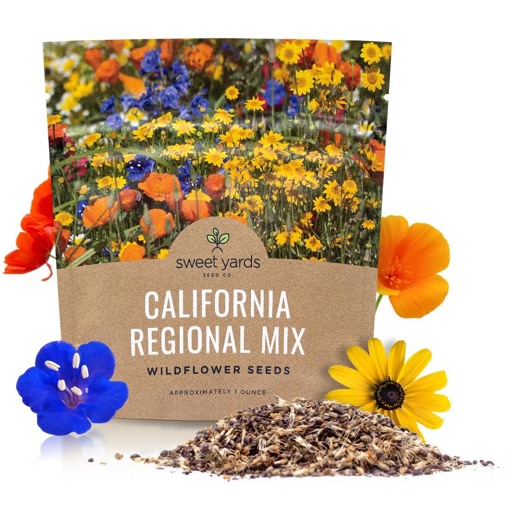 California Wildflower Mixture – Bulk 1 Ounce Packet – Over 7,000 Native Seeds…