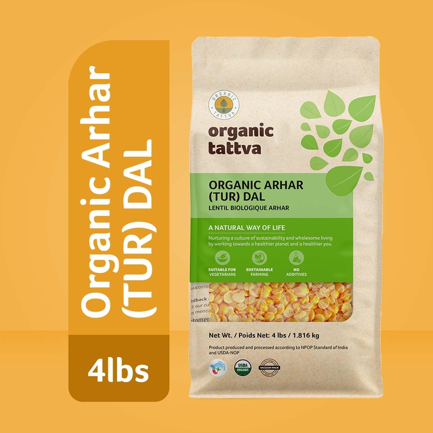 Toor Dal (4 lbs) – Unpolished Organic Tur Dal (Arhar) – Nutritious & Rich in …