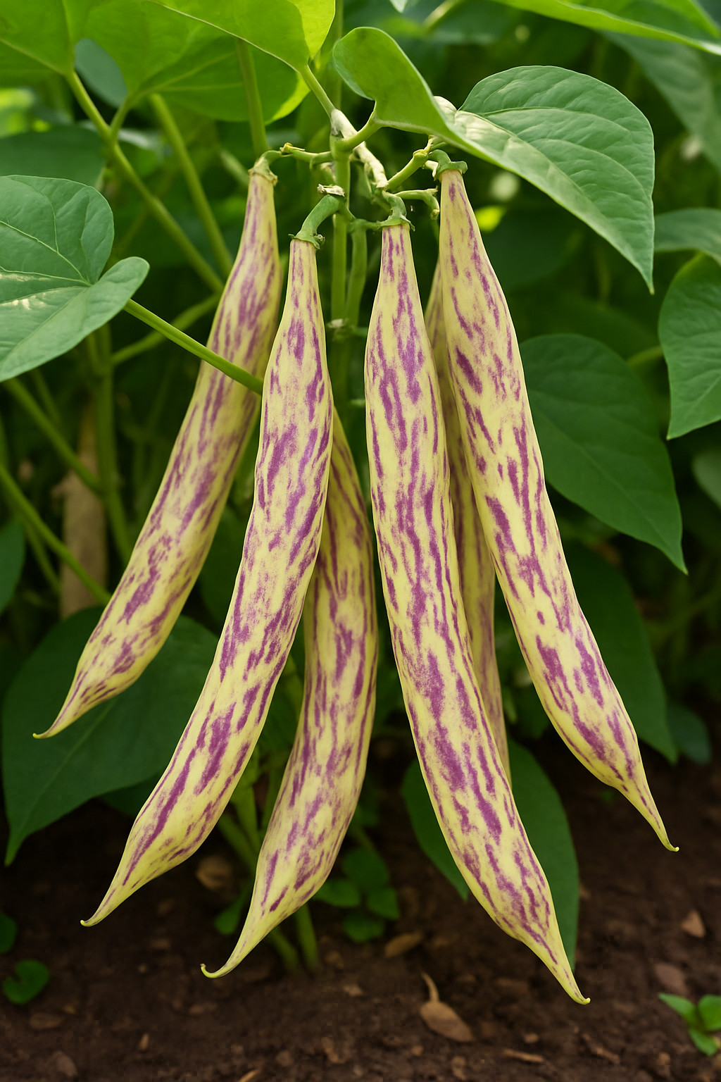 Dragon’s Tongue Wax Bean Seeds – Heirloom Non-GMO Bush Bean Variety 25 Seeds