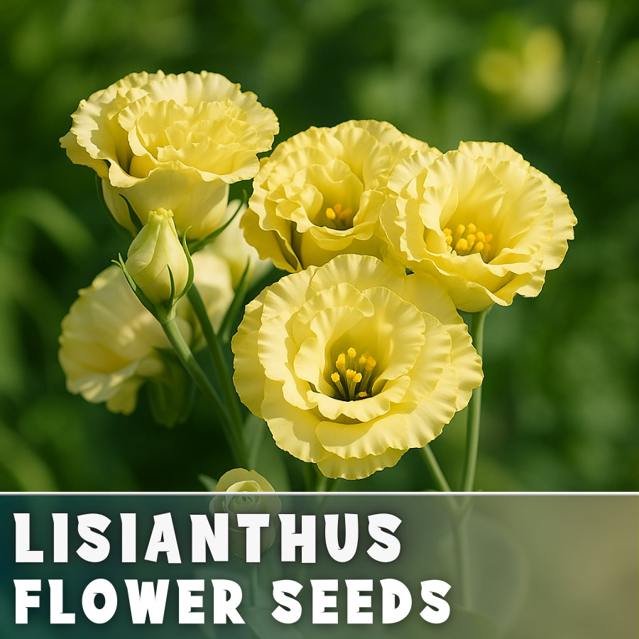 Spun Gold Lisianthus Seeds – 100 Seeds Garden Bloom Flower Seed Non Gmo
