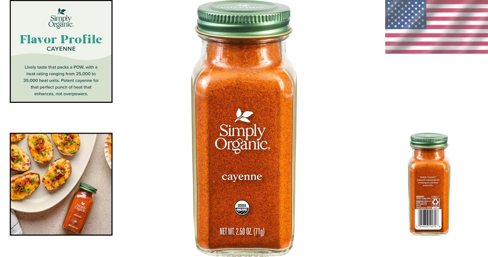 Pure Organic Cayenne Pepper, 2.5 Oz – Versatile Spice for Multi-Cuisine Dishes