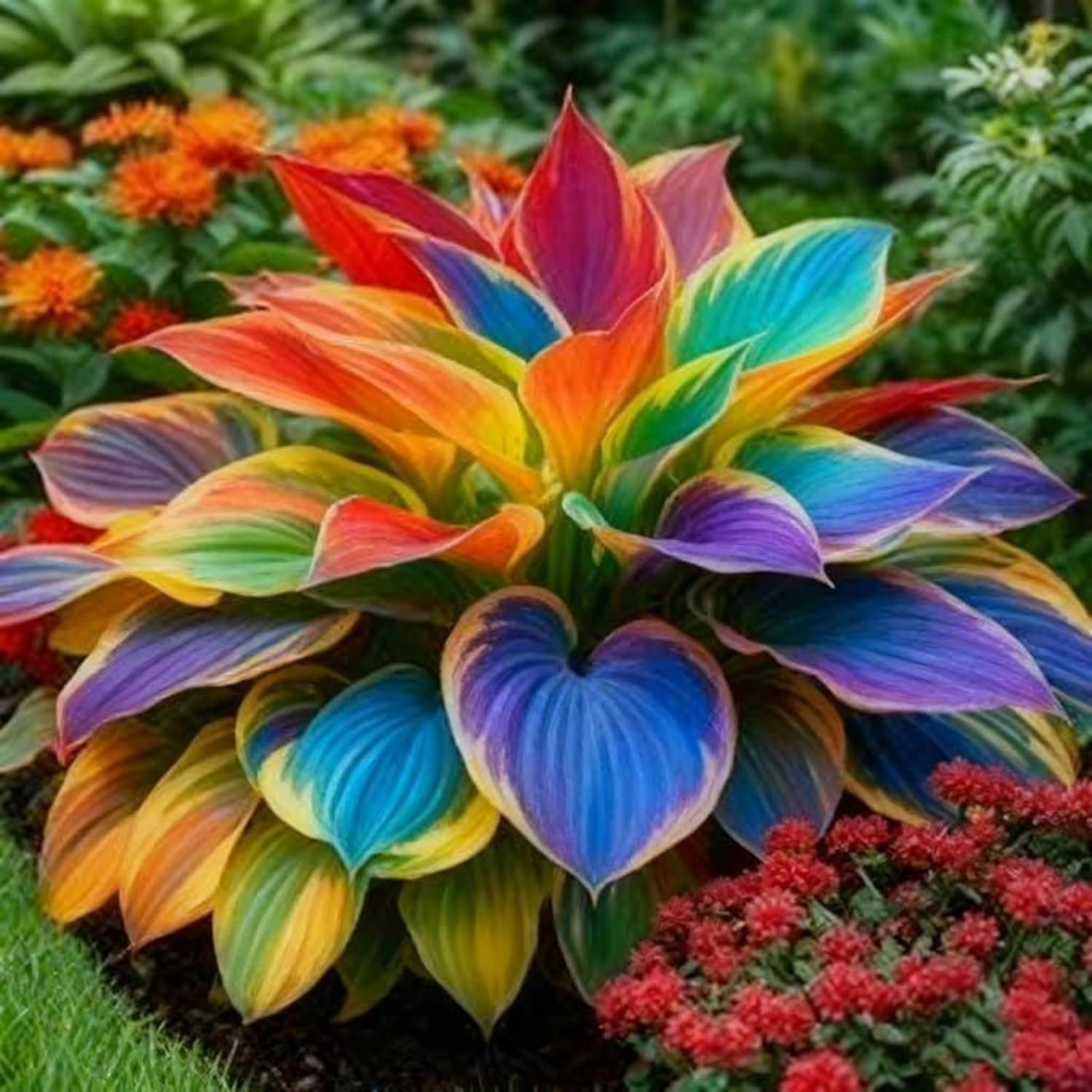 355+ Rainbow Hosta Seeds Heart Shaped Leaves, Hostas Seed for Planting Colorful