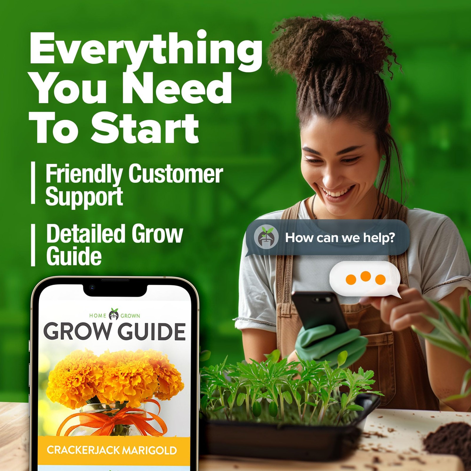 HOME GROWN Marigold Seeds Bulk Mix – 5600+ Crackerjack Marigold Flower Seeds for