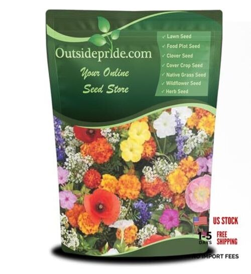 Deer Proof Wildflower Seed Mix – 1/4 lbs. Colorful Blend of Easy to 1/4 lb.