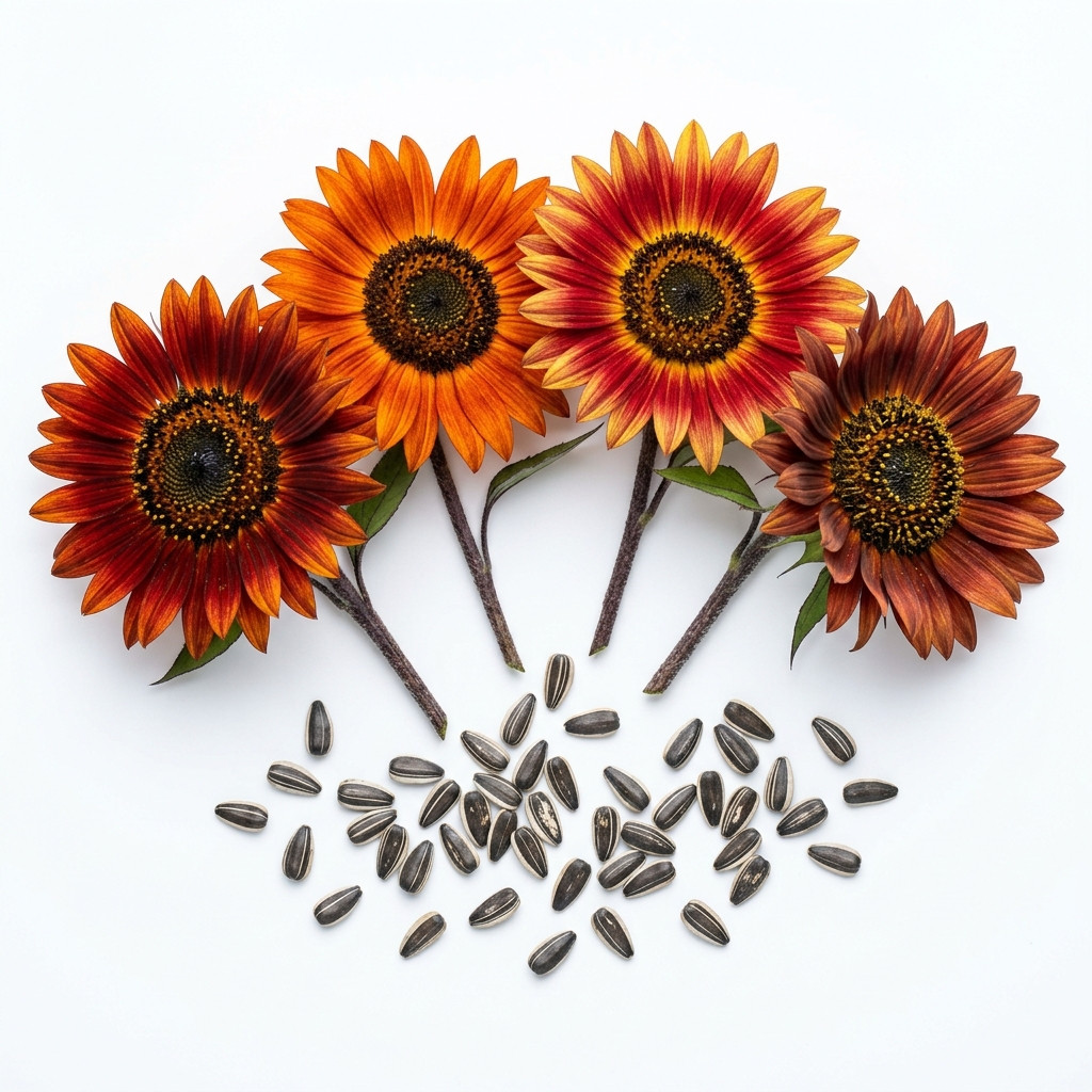100 Autumn Beauty Sunflower Seeds for Planting – Vibrant Red, Orange & Bronze