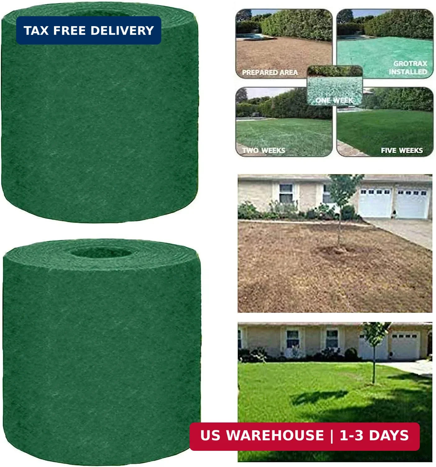 Grass Seed Mat Roll – Biodegradable Lawn Seed Mat – Backyard Plant Growing Grass