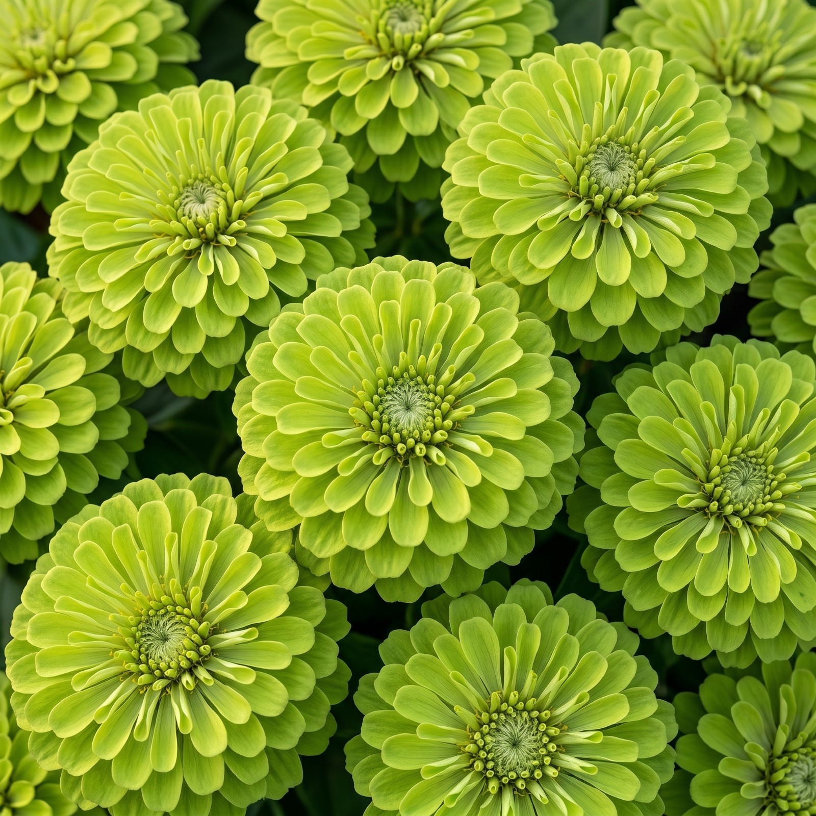 Zinnia GIGANTICA LIME Huge Double Blooms Cut Flowers Modern Weddings 50 Seeds