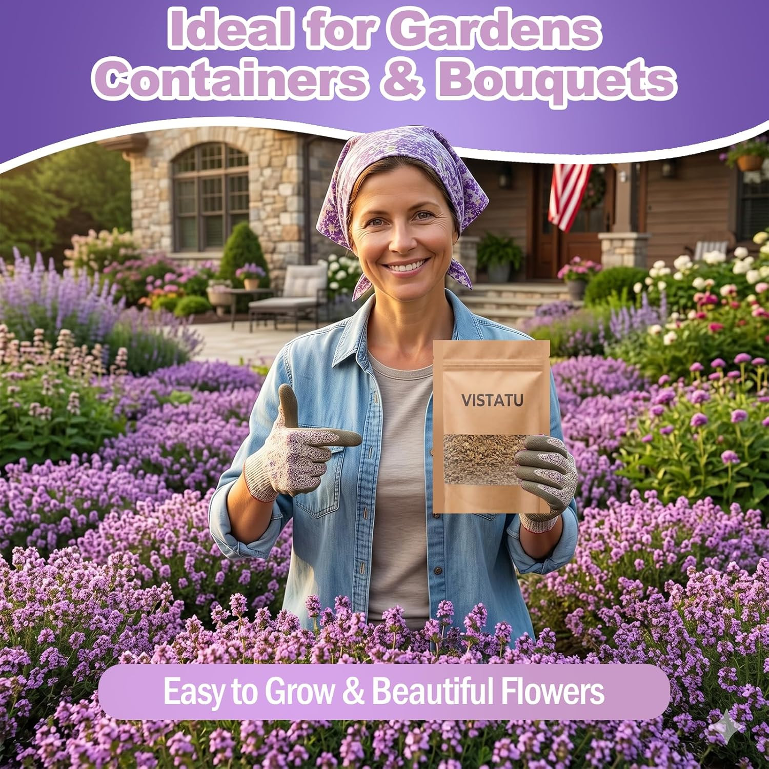 21000+ Magic Purple Creeping Thyme Seeds for Planting Ground Cover Plants Heirlo