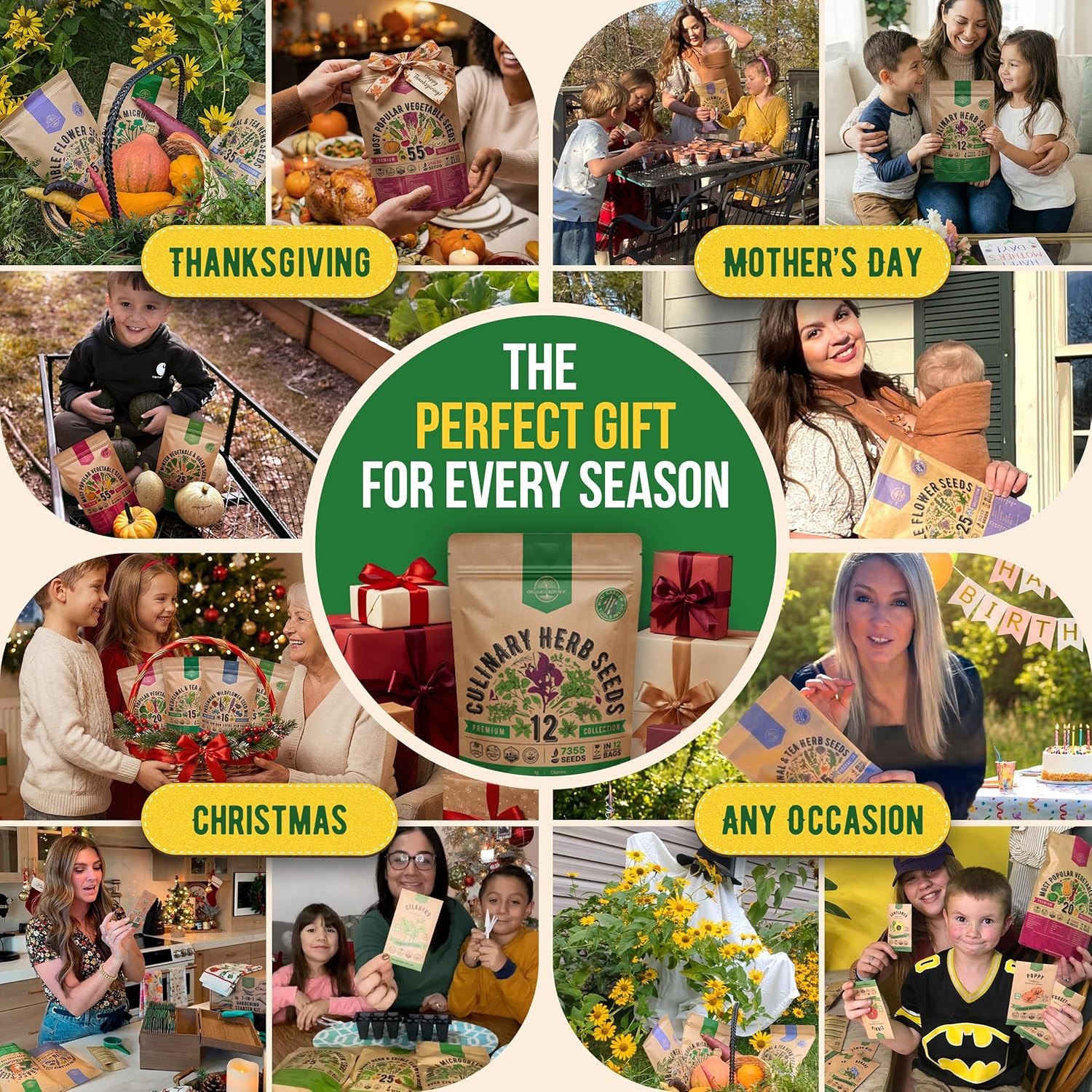 Culinary Herb Seeds Variety Pack 12 Types Non-GMO Heirloom Indoor Outdoor Garden