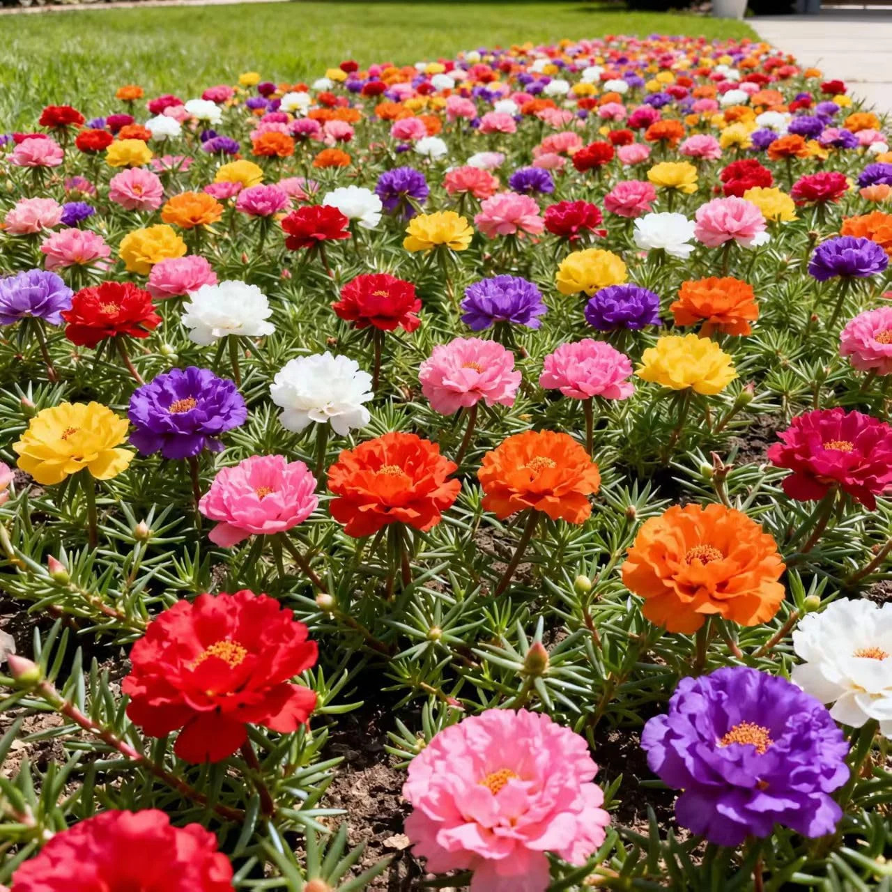 20,000+ Moss Rose Seeds (Portulaca Grandiflora) – Mixed Color Perennial Ground C
