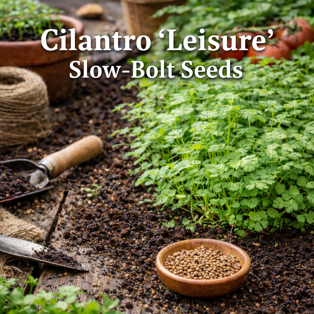 Cilantro ‘Leisure’ Slow-Bolt Seeds – Heirloom Non-GMO Coriander 100 Seeds