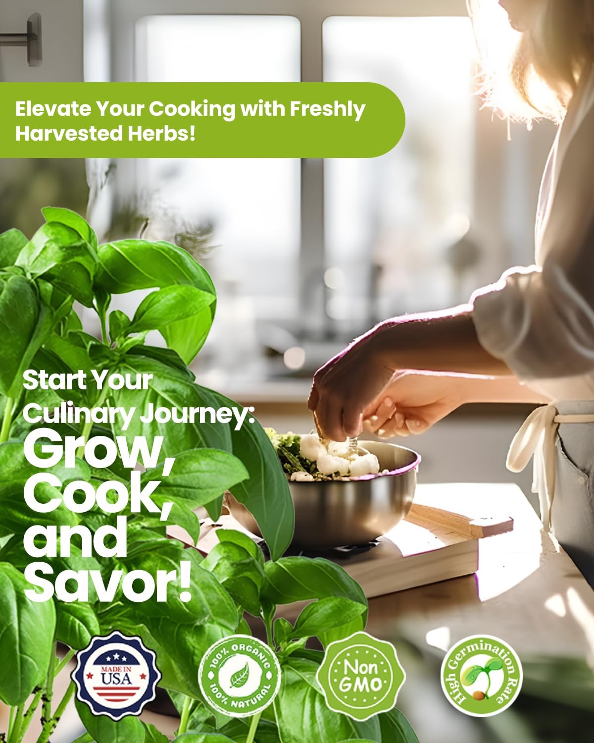 9 Herb Indoor Garden Kit – Unique Kitchen Gift for Women, Men, Mom, Friends -…