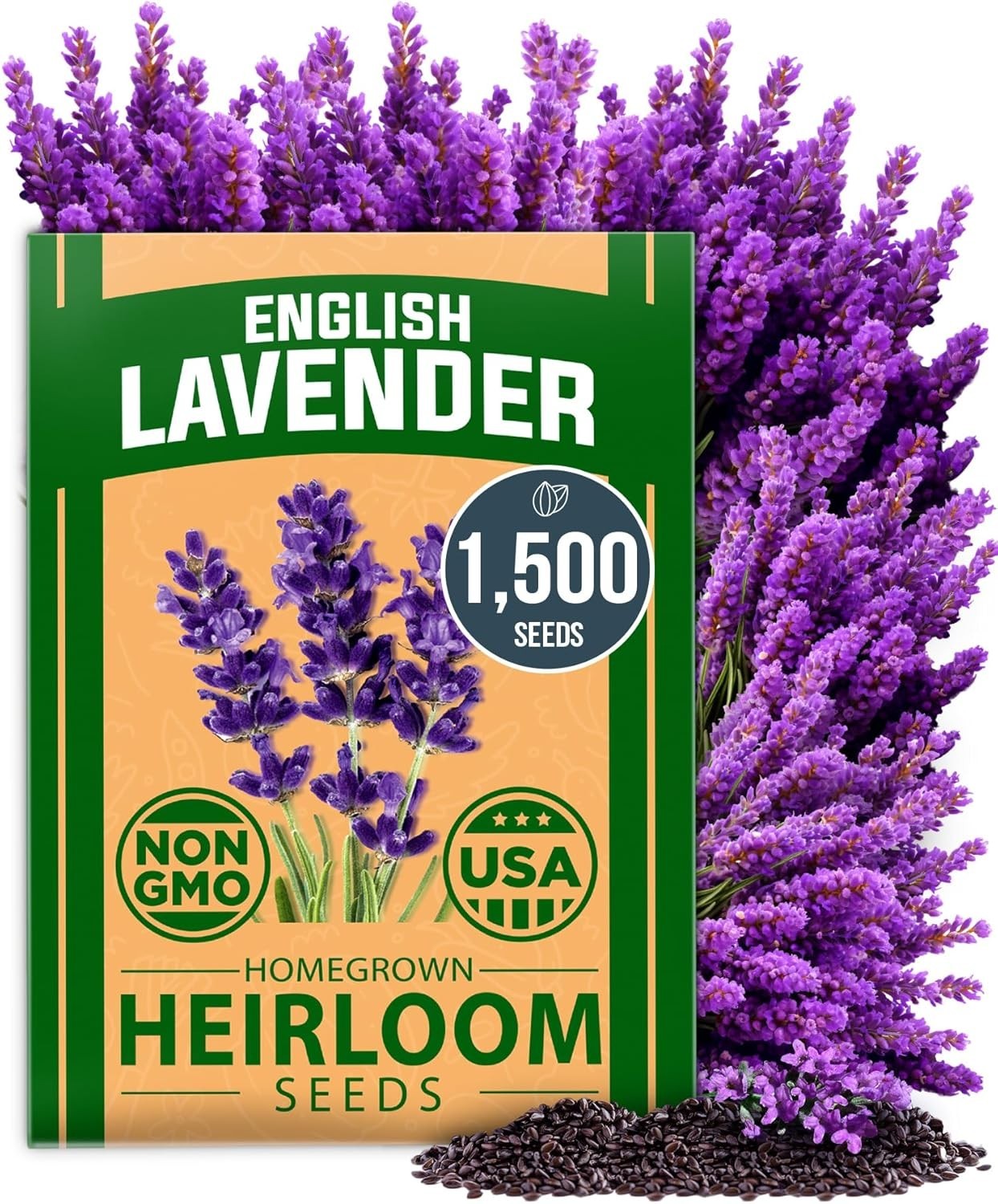 Low Maintenance Non-GMO Lavender Seeds – 1,500+ Blooms for Any Skill Level