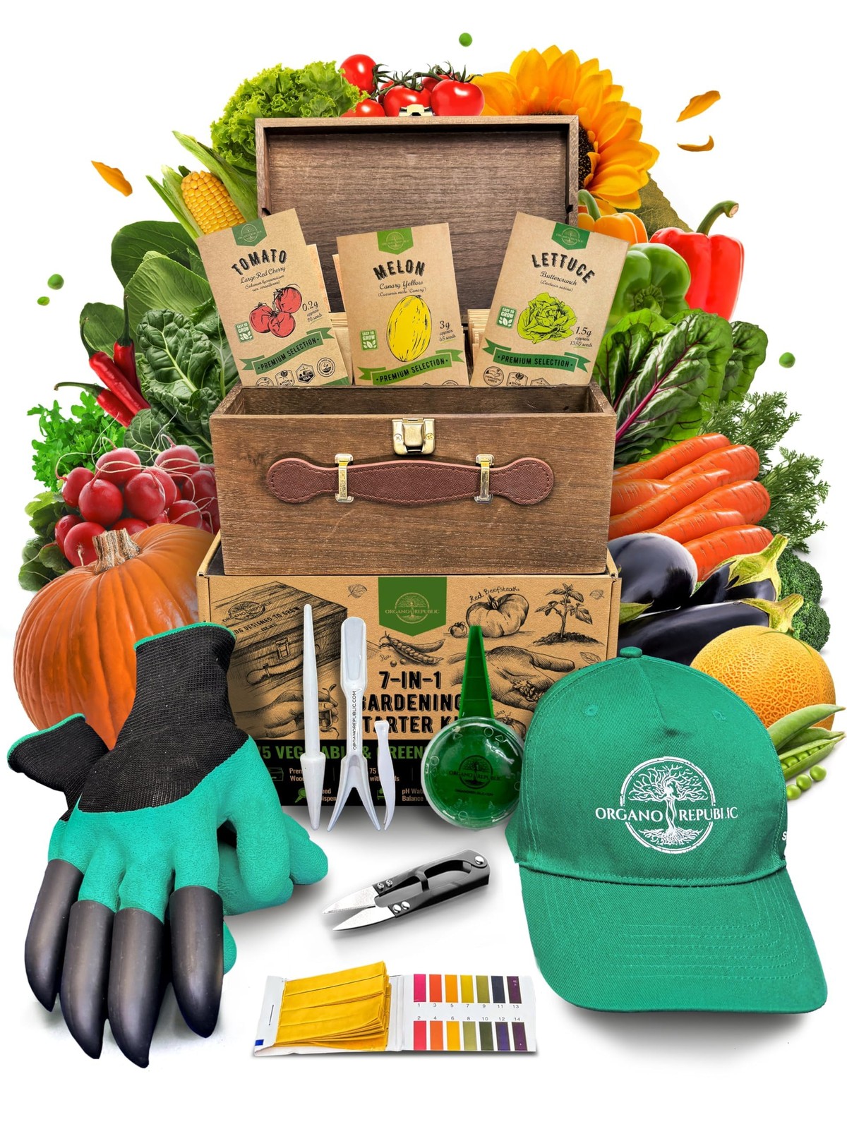 75 Vegetable & Greens Seeds Variety Green, Red, Purple, Yellow, Blue, Orange