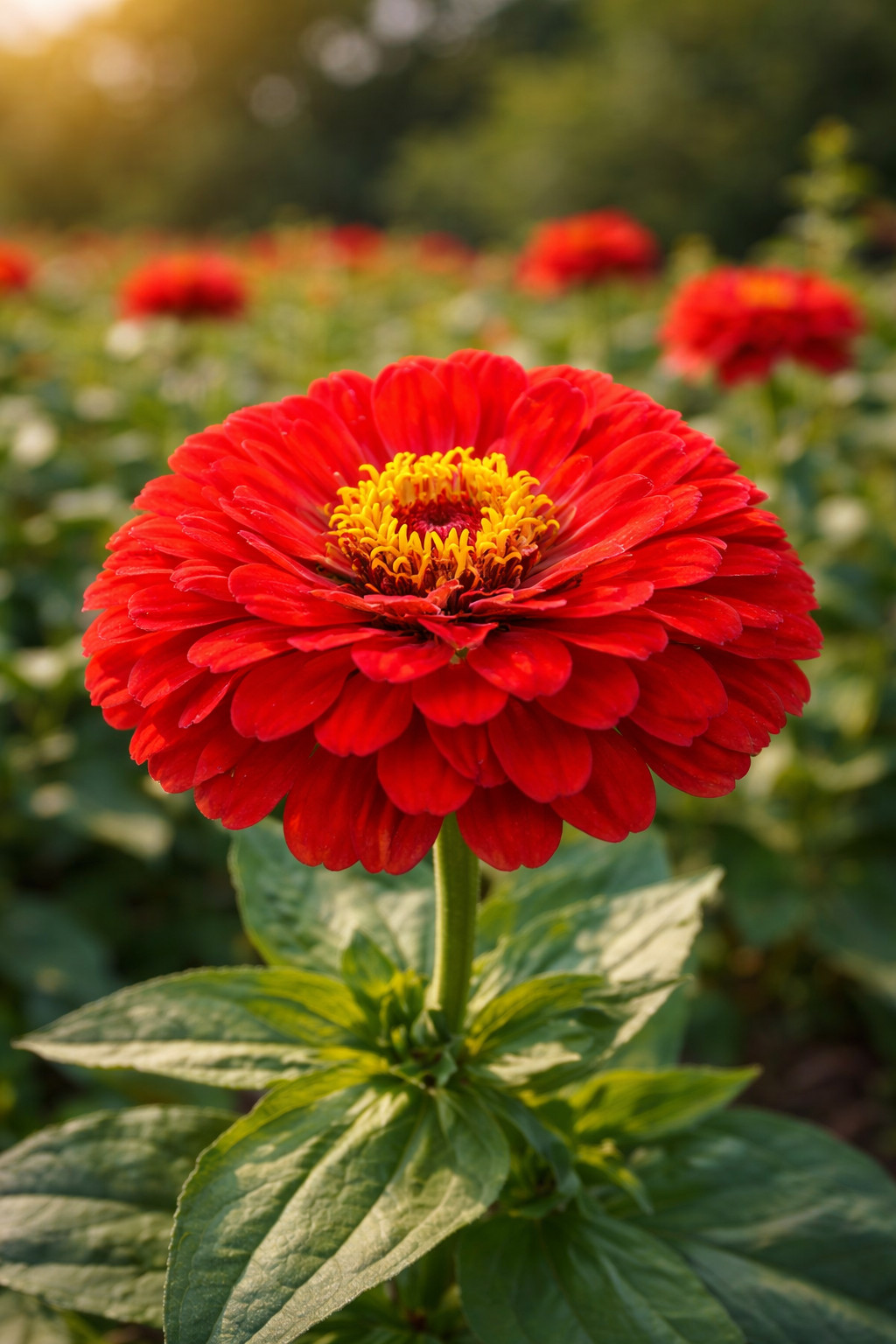 100+ Cherry Queen Zinnia Flower Seeds RED Zinnia Elegans Annual