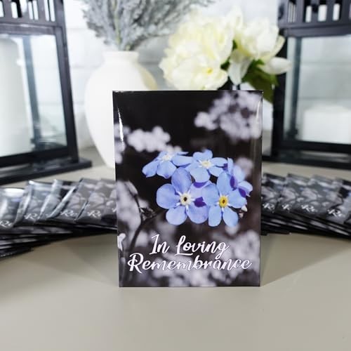 Forget Me Not Seed Packets 50 Pre-Filled Memorial Favors Funeral Keepsakes