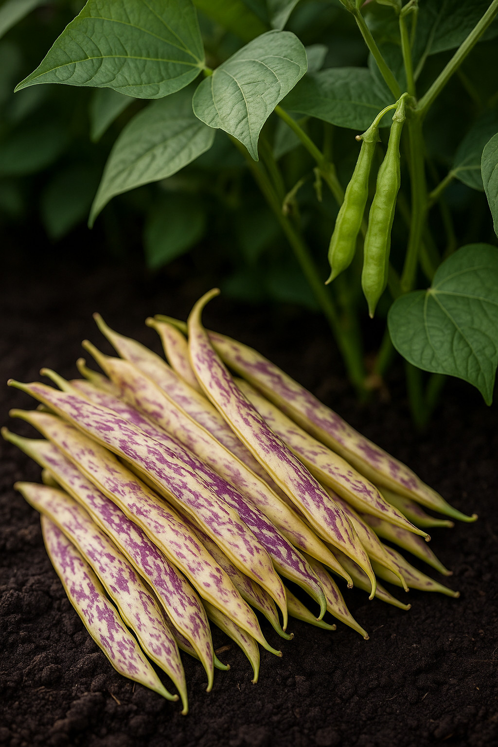 Dragon’s Tongue Wax Bean Seeds – Heirloom Non-GMO Bush Bean Variety 25 Seeds