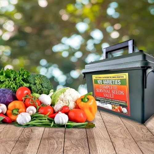 Survival Garden Seeds Vault 105 Varieties Heirloom Non GMO Vegetable Fruit Herb