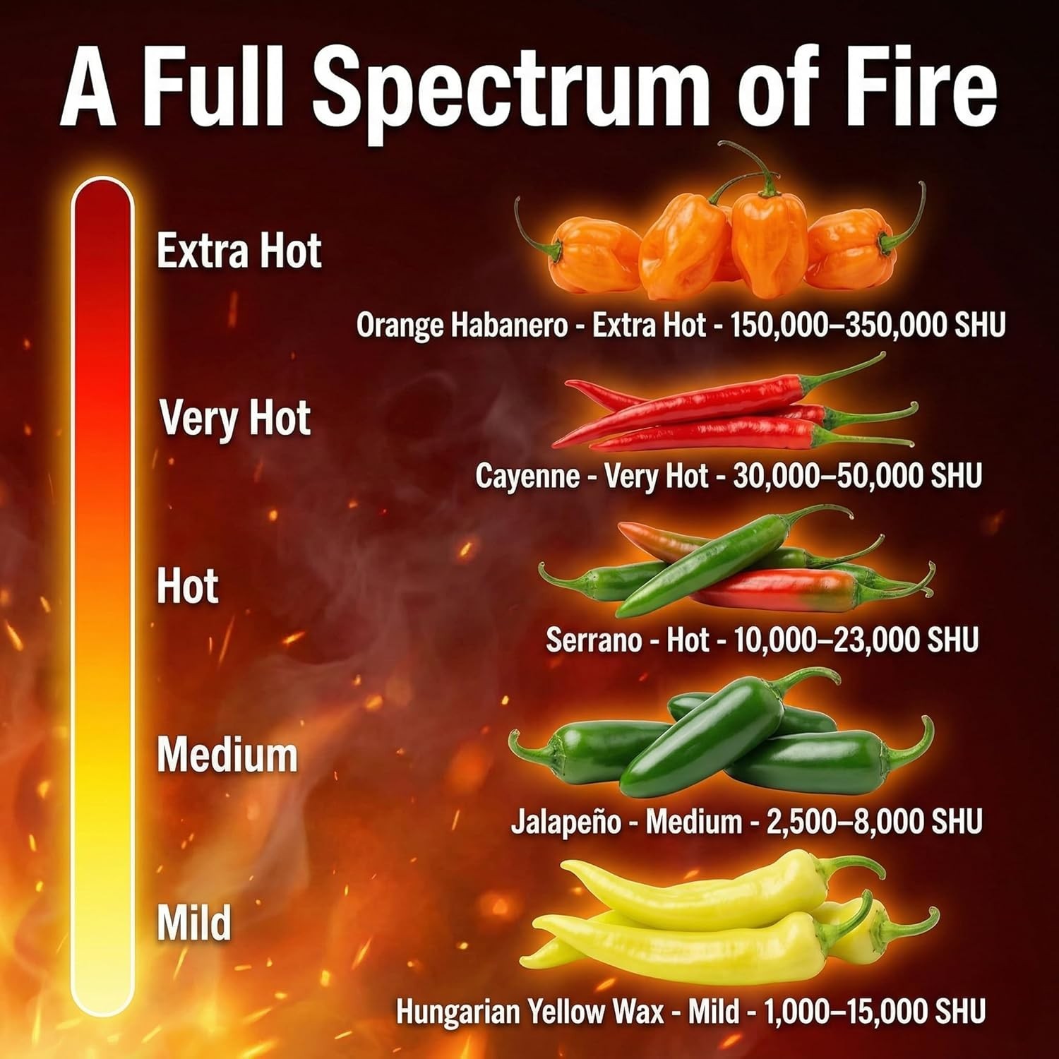 Hot Pepper Seeds for Planting, Cayenne, Hungarian Yellow, Jalapeno, Serrano, …