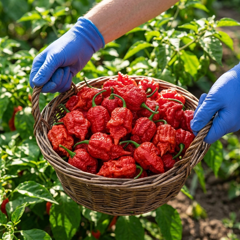 50 Ghost Pepper Seeds – Bhut Jolokia Extremely Hot Chili Seeds – Over 1,000,000