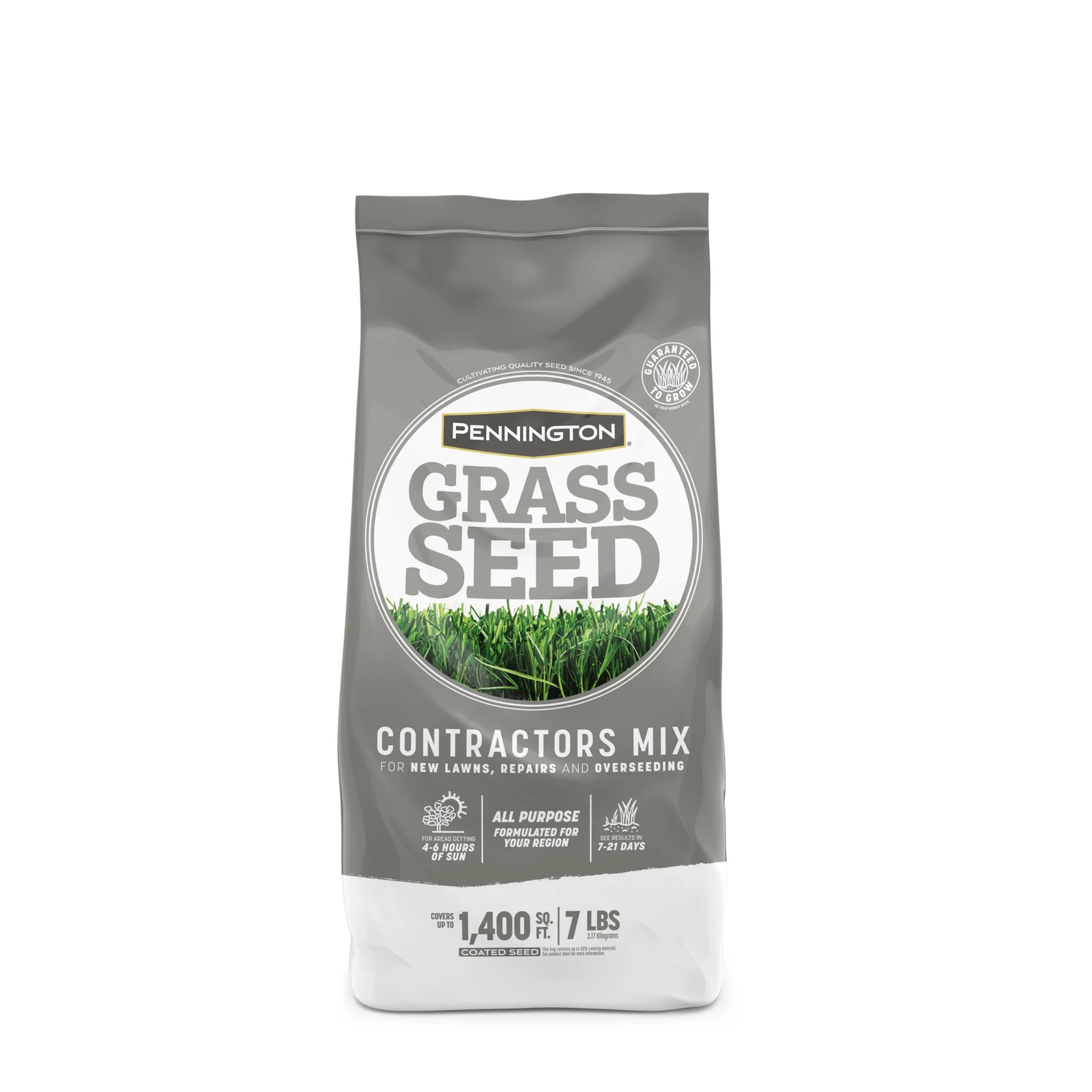 Contractors Central Grass Seed Mix, Grass Seeds for Lawn, for Sun to Partial Sha