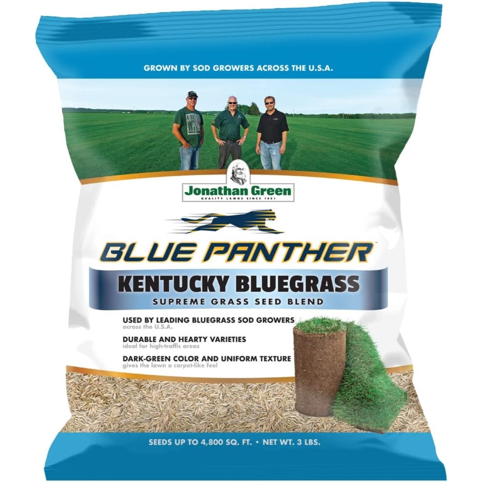 Jonathan Green Blue Panther Kentucky Bluegrass Blend Seed Mix, 3lbs