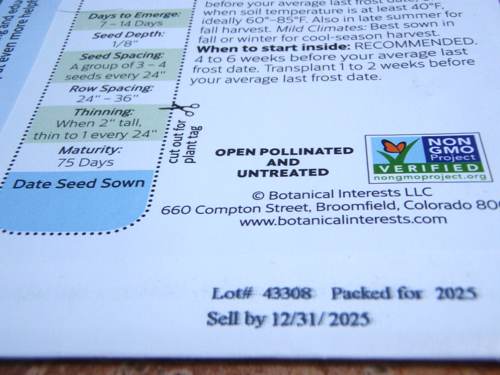(4 PACK) HEIRLOOM NEW BROCCOLI WALTHAM 29-BOTANICAL INTERESTS SEEDS-PK 12/31/25