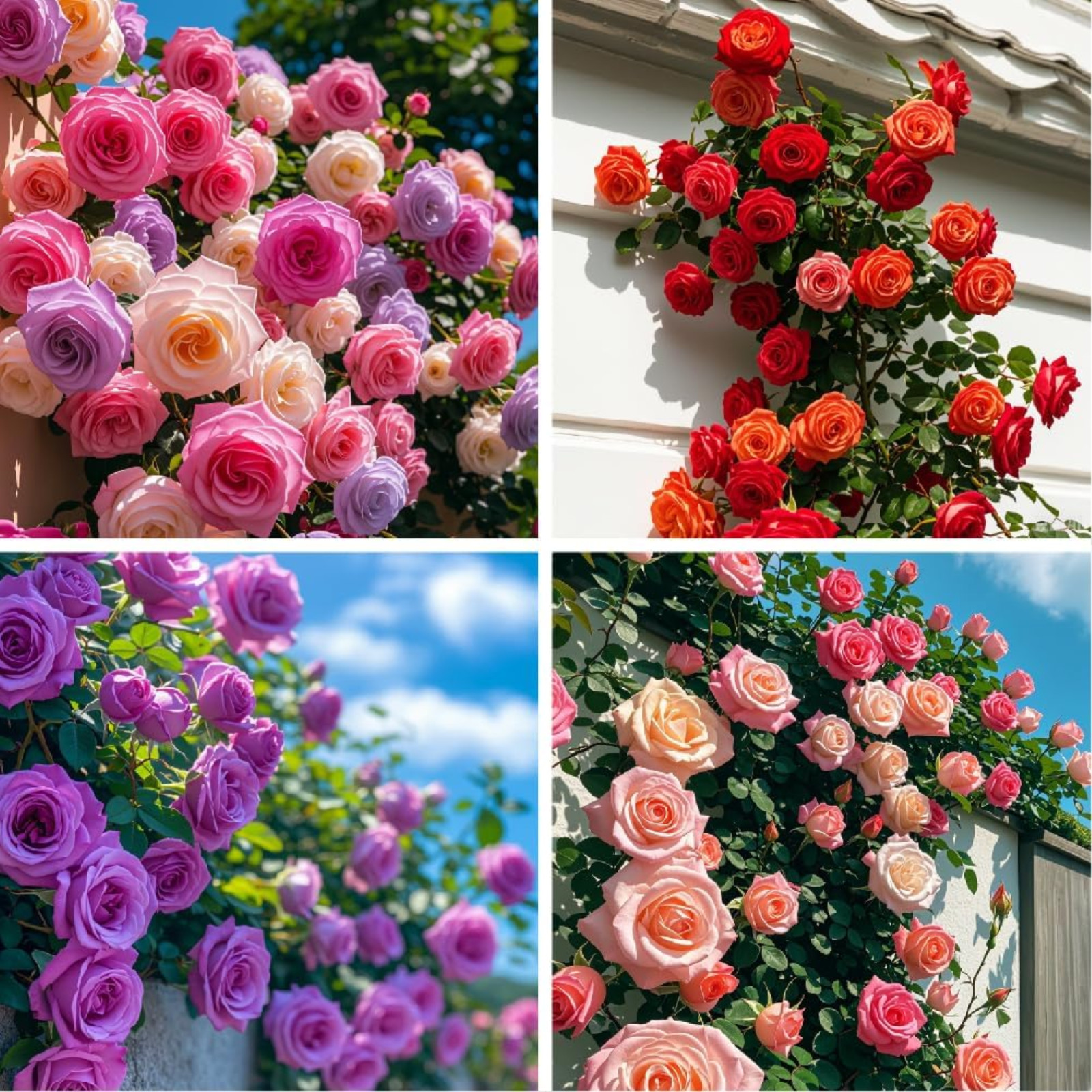 Mixed Climbing Rose Rosa Seeds for Planting Outdoors -Heirloom Garden Vine Home