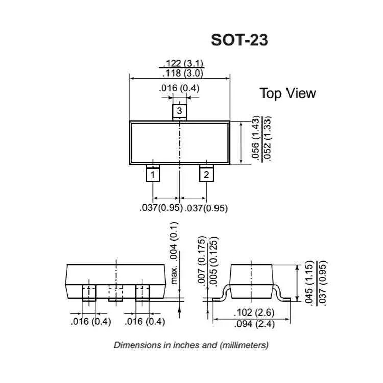 10PCS MMBTA92 2D PNP SOT-23 SMD transistor BJT (new)