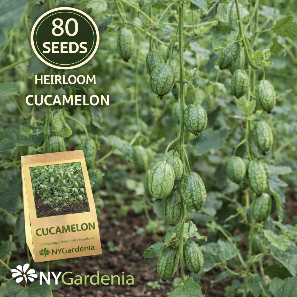 80 Cucamelon Seeds Heirloom Mexican Sour Gherkin Vine Garden Easy Grow