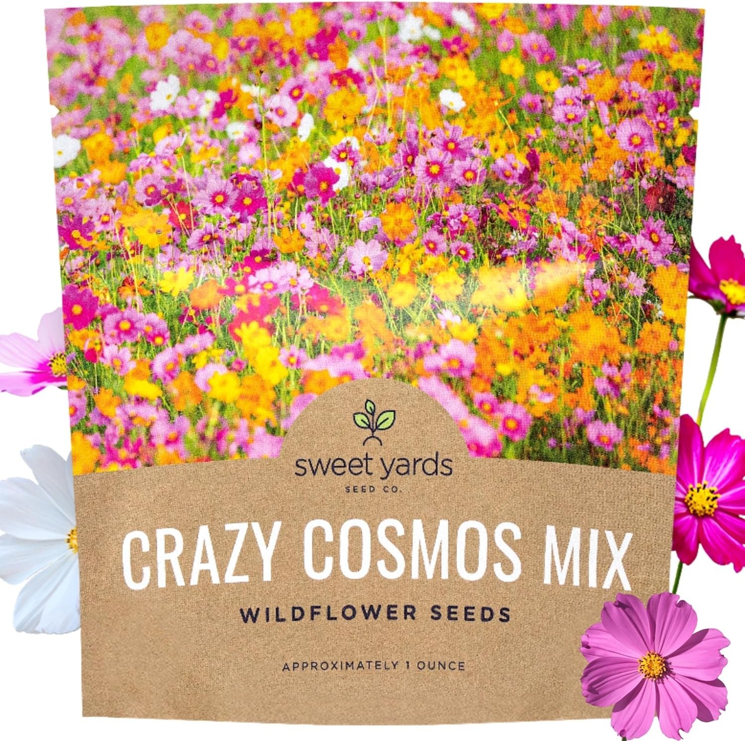 Cosmos Seeds Wildflower Mixture 1 Ounce Bulk 5000 Seeds for Vibrant Garden
