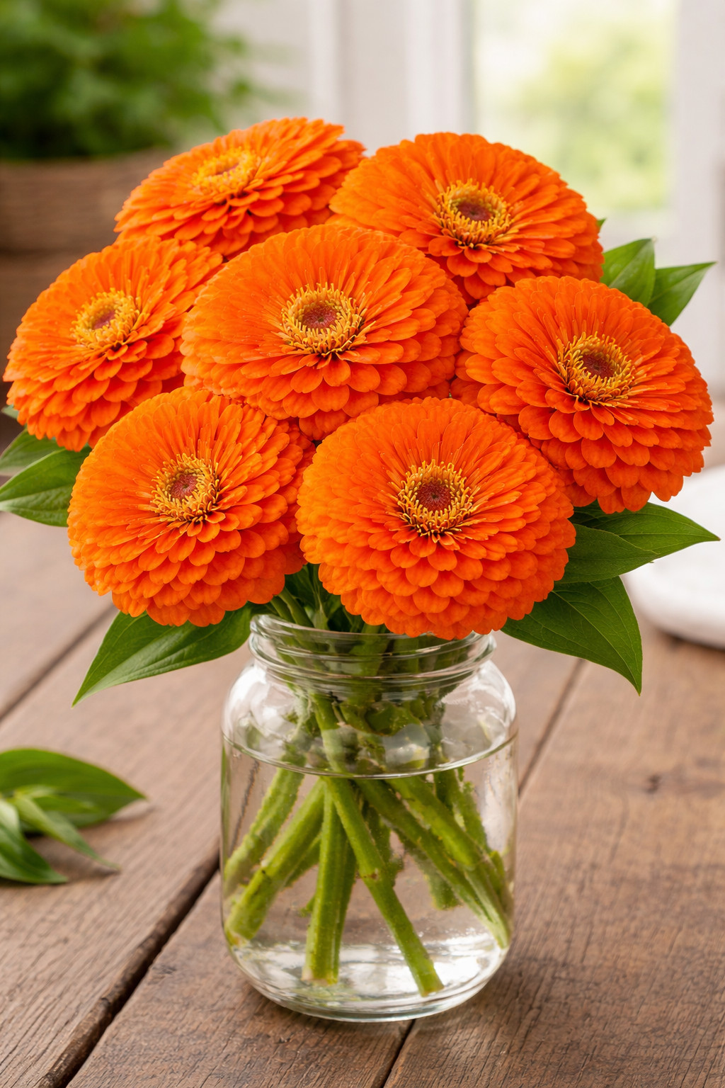 Orange King Zinnia Seeds Giant 5″ Flowers Latin Name: Zinnia elegans