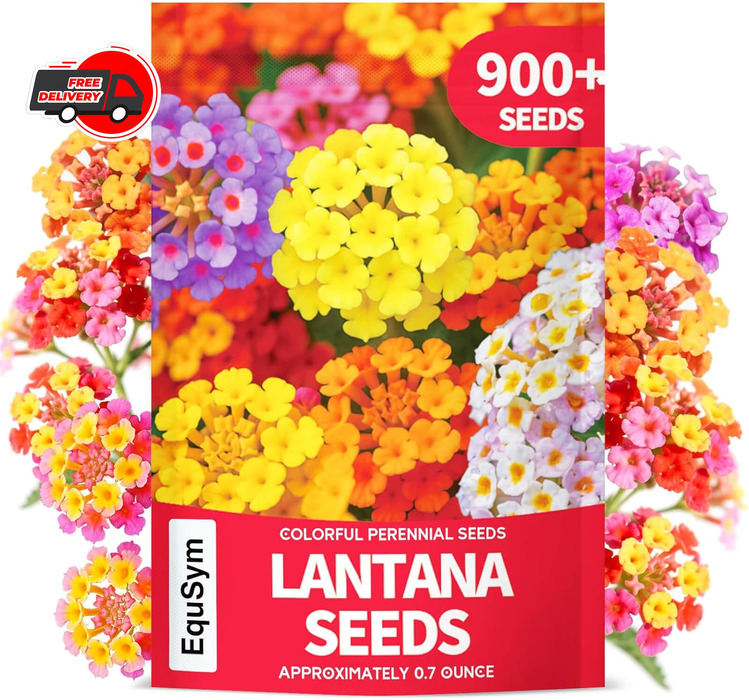 900+ Lantana Flower Seeds – Mixed Colors | Heat & Drought-Tolerant, Easy to G…