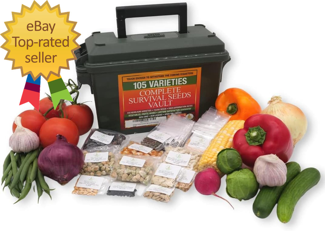 Survival Garden Heirloom Seeds Non GMO 105 Varieties of Herb Fruit and Vegetabl