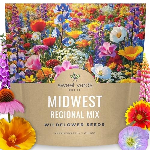 – Large 1 Ounce Packet – 15,000 Flower 1 Ounce (Pack of 1) Midwest Regional Mix