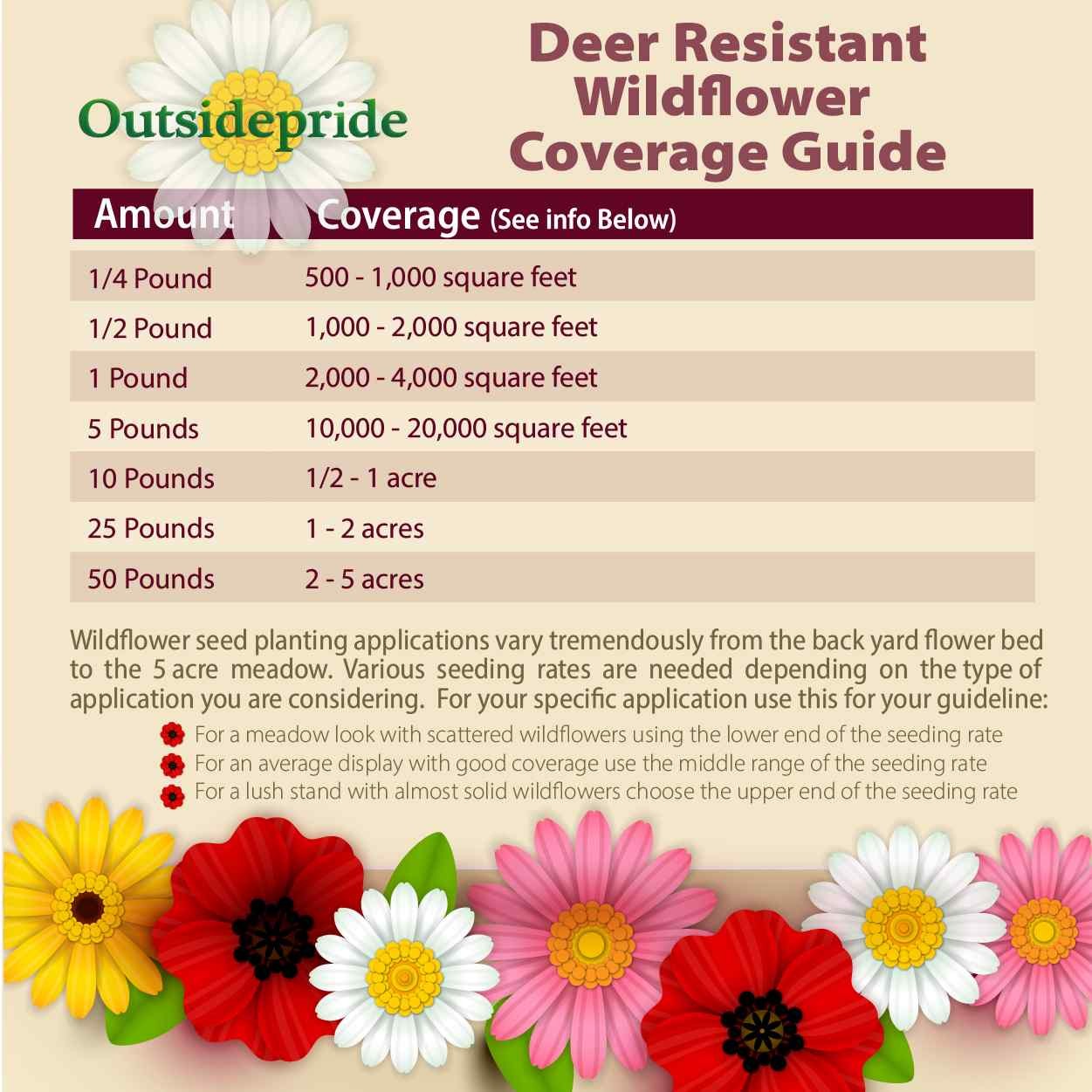 1 LB Deer Resistant Wild Flower Seed Mix – available in bulk