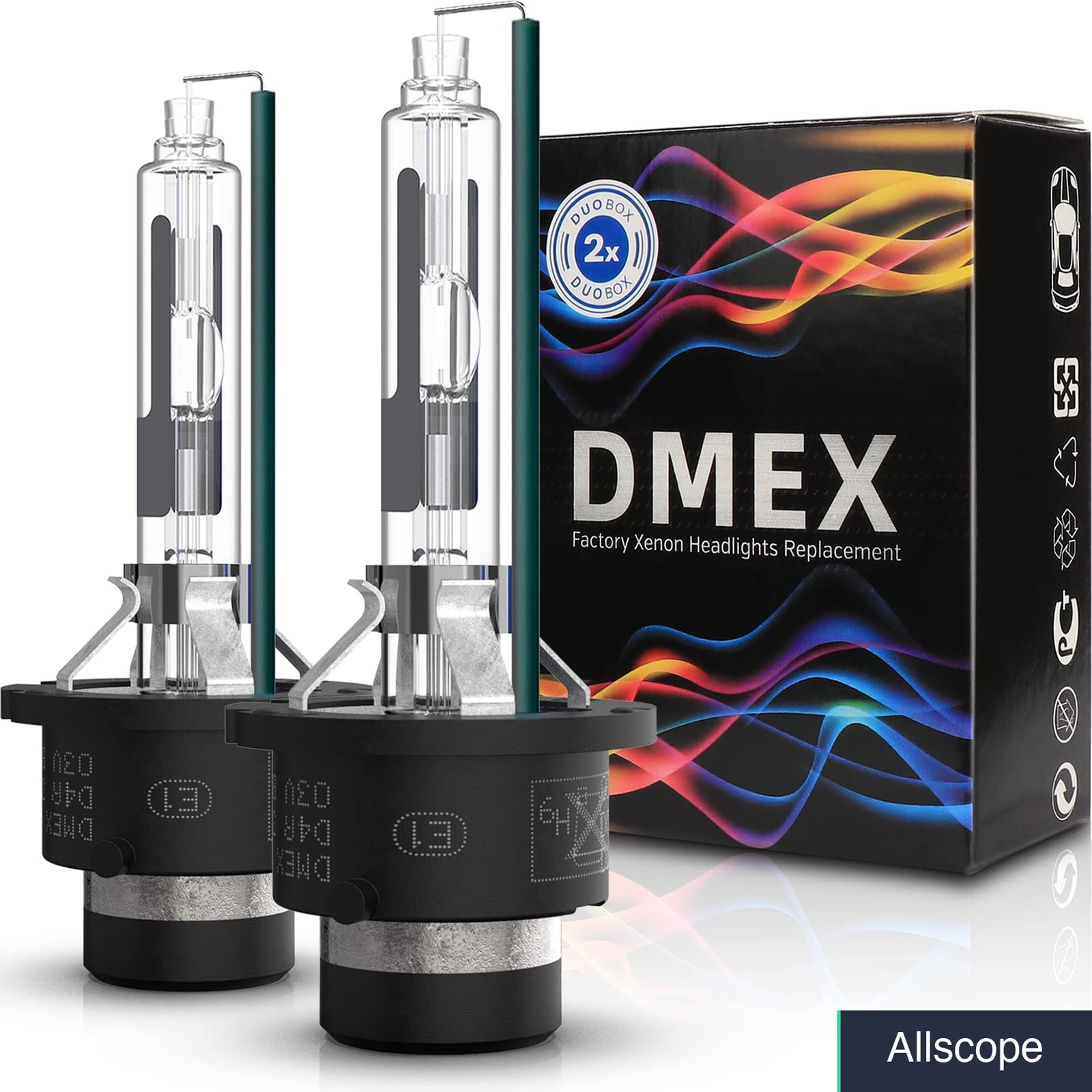 DMEX (Pair D4R 35W 4300K Xenon Headlight HID Bulbs Replacement 42406 66450