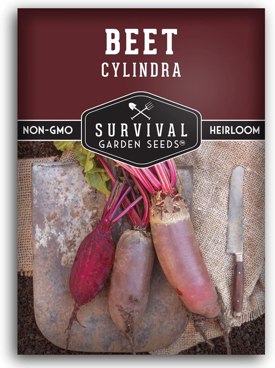 Heirloom Cylindra Beet Seeds – Compact, Disease Resistant, Sweet Flavor – 1 Pack