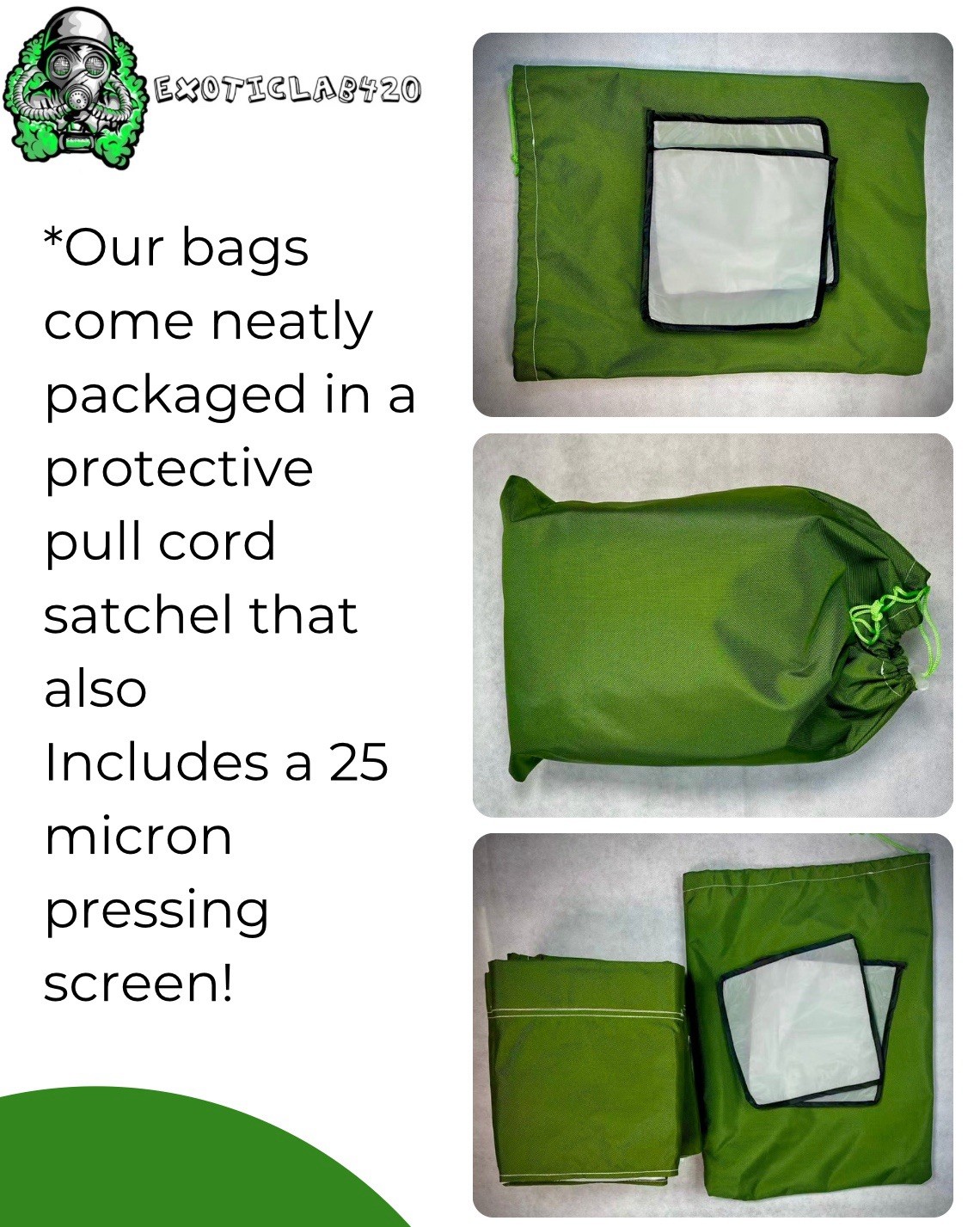 NEW 32 Gallon (Green) Exoticlab420 Bubble Bags 8 Bags Kit(Buy 5 Get 1 Free )