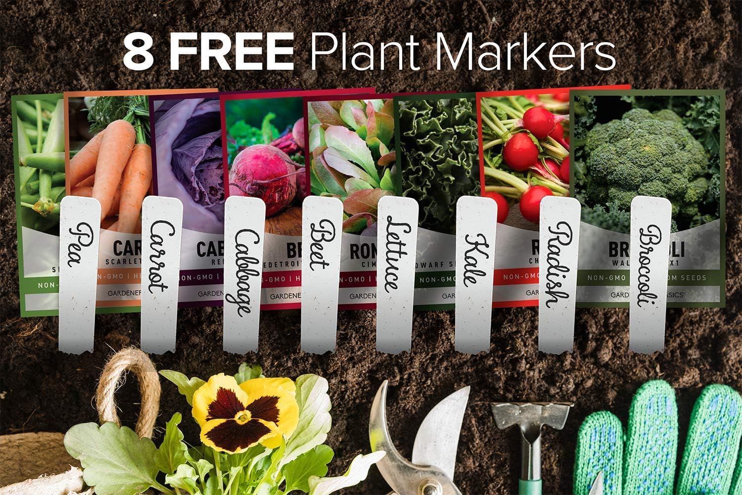 Winter, Fall, and Spring Vegetable Seeds for Planting | Cool Weather Crops | 8 V