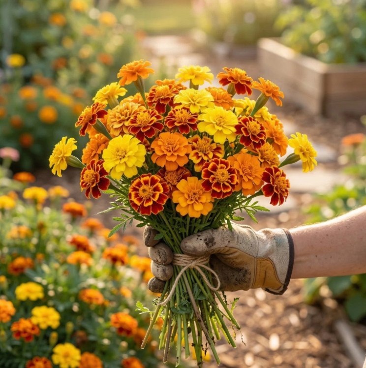 Landscaper’s Pack French Marigold PETITE MIX Companion Plant Dwarf 600 Seeds!