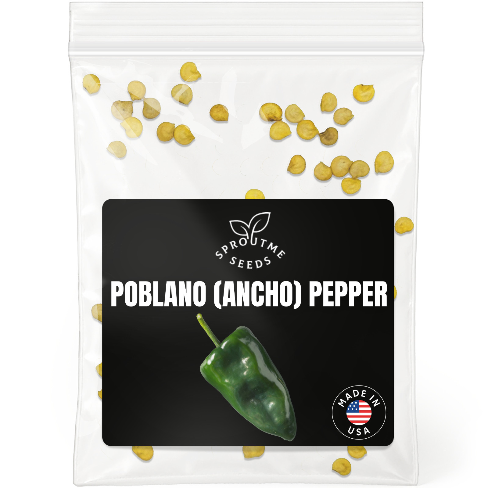 Poblano Ancho Pepper Seeds 50+, Heirloom Non-GMO, Mild Roasting Chile