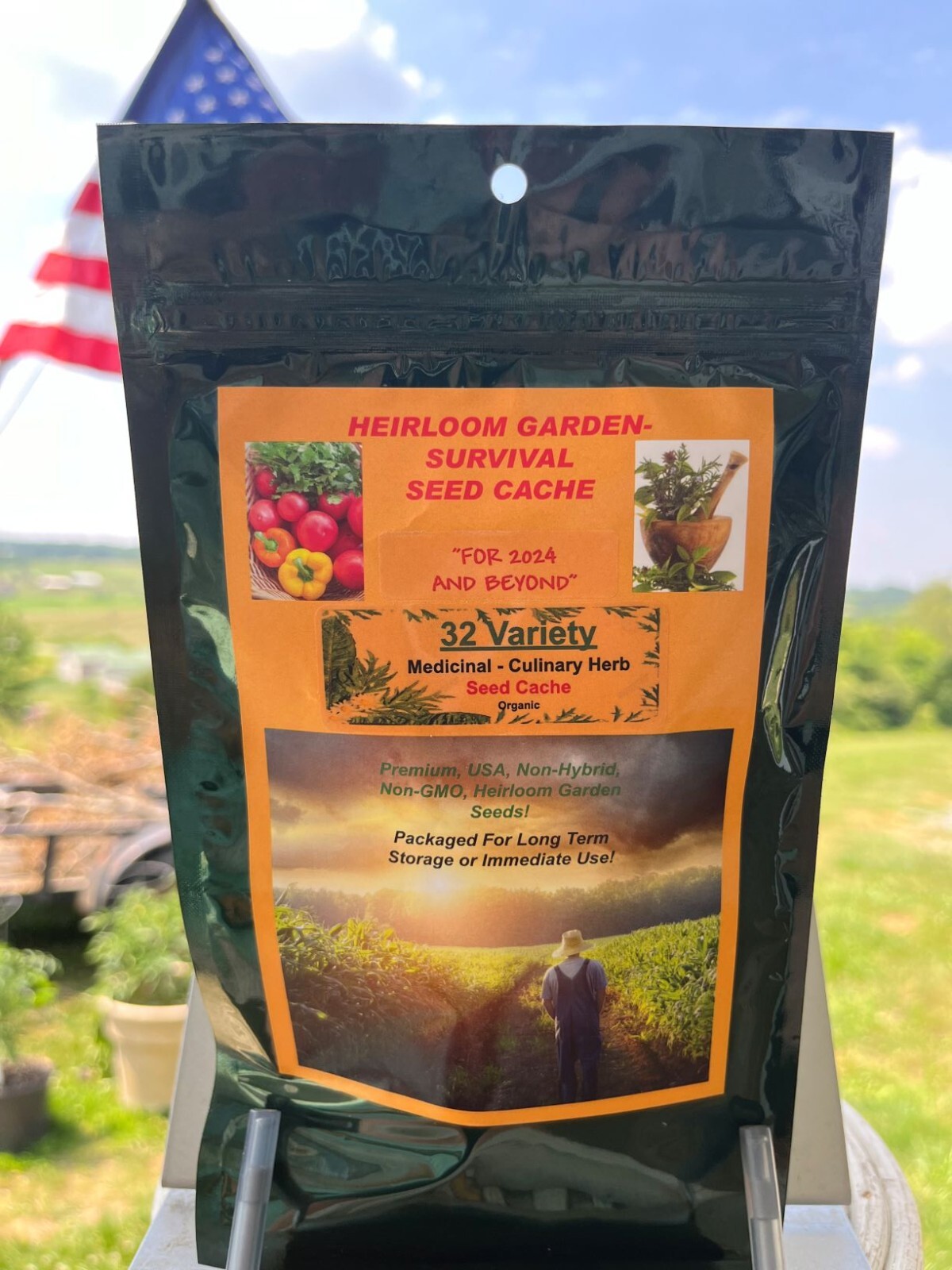 HERBS, CULINARY/MEDICINAL 32 VARIETIES DOOMSDAY/SURVIVAL SEED CACHE HEIRLOOM